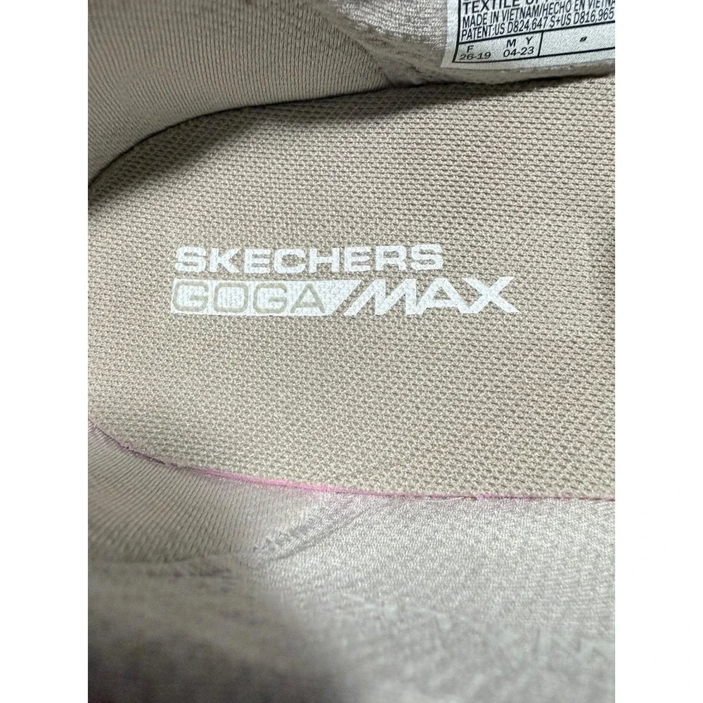 Skechers Mens GOwalk Max Textile Upper Slip On Walking Shoes Sz 12 Taupe